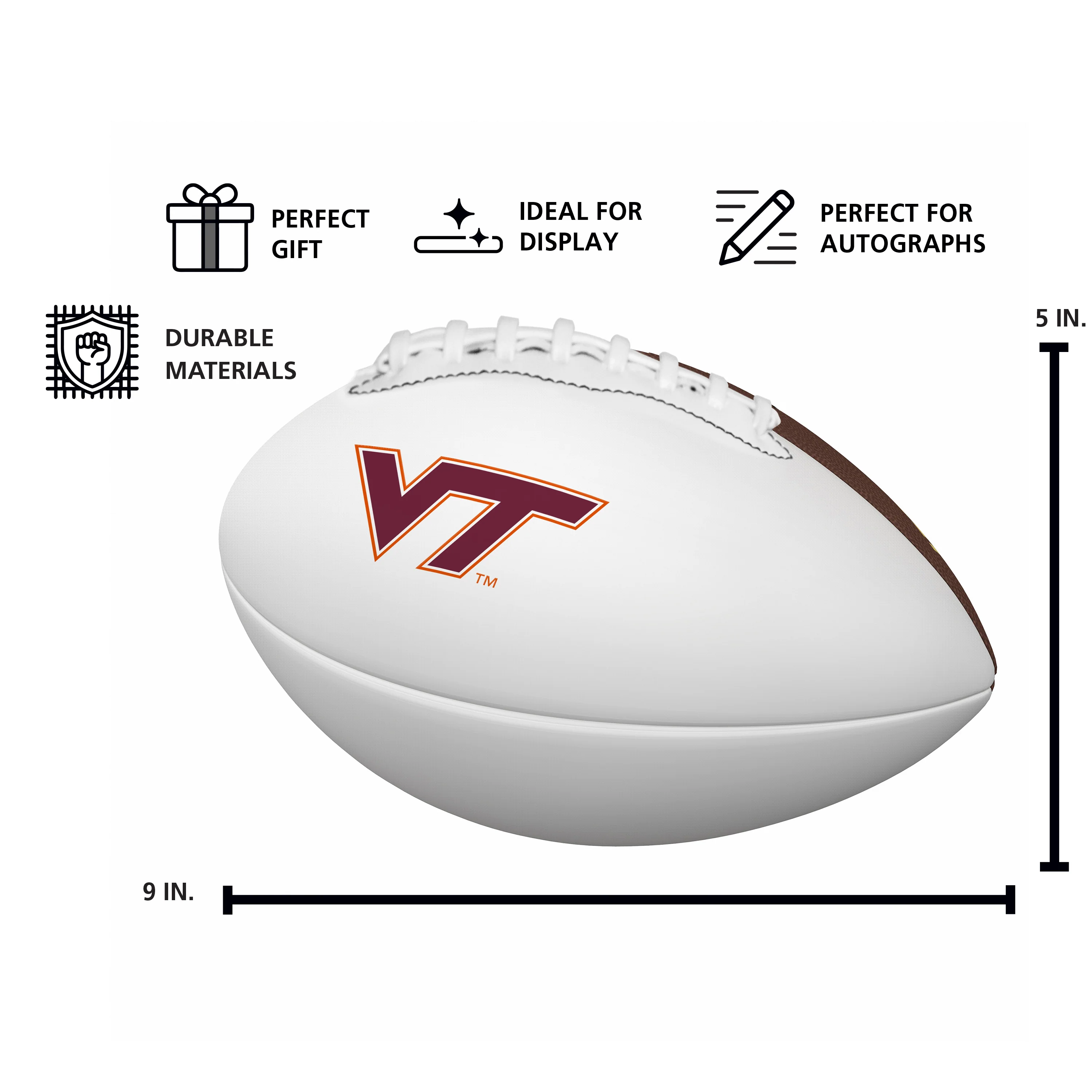 Virginia Tech Mini Autograph Football - Image 4