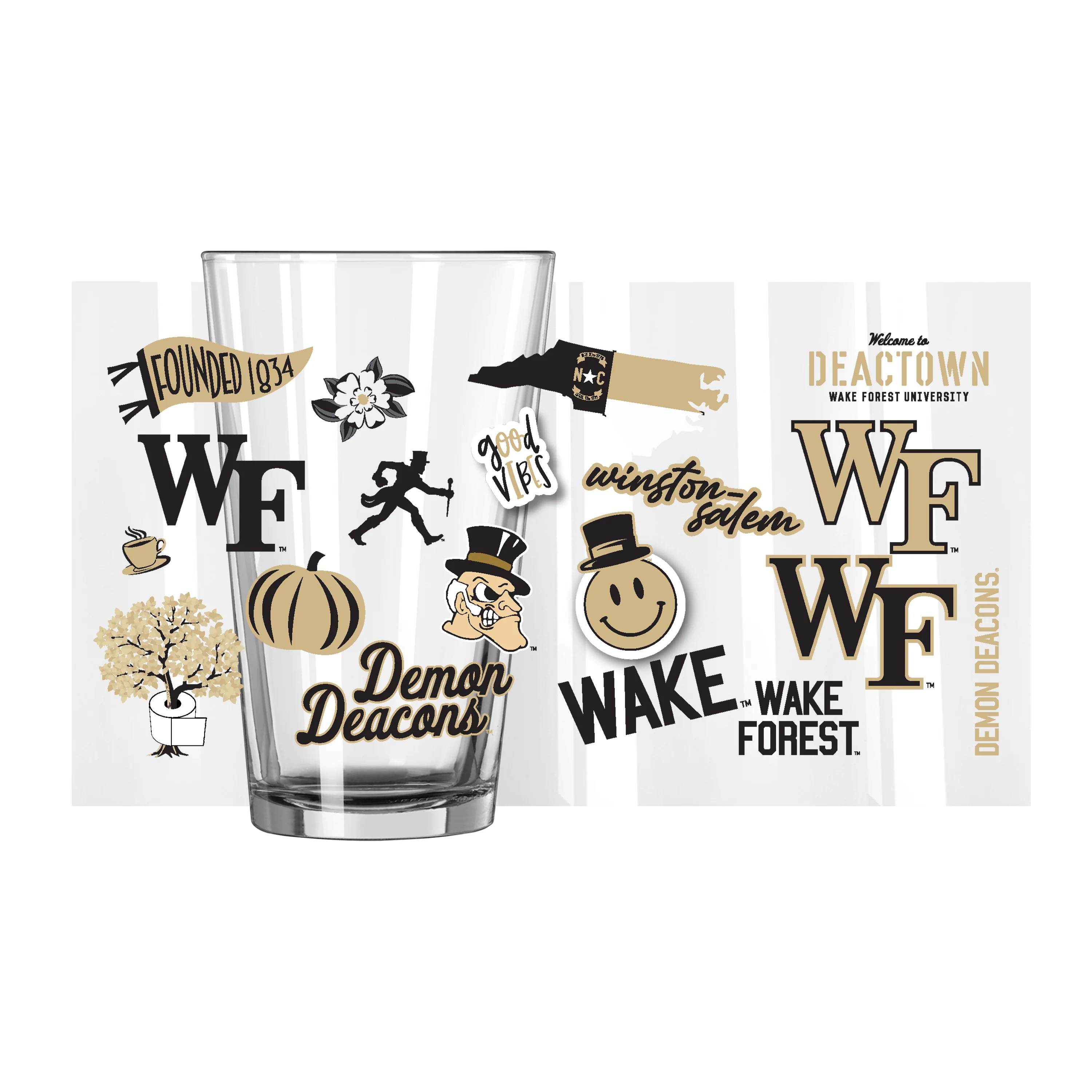 Wake Forest 16oz Native Pint Glass - Image 6