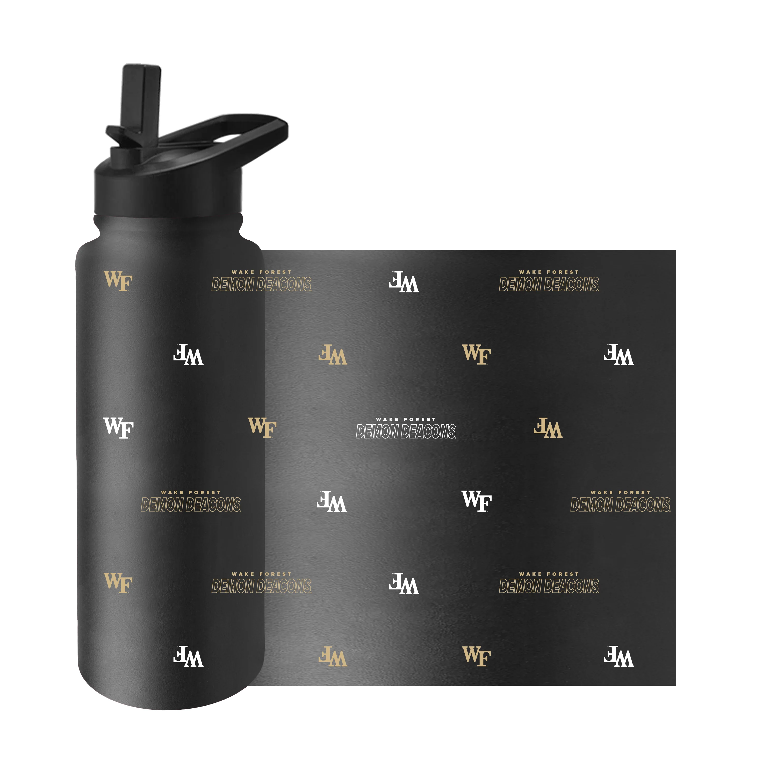 Wake Forest 34oz Step And Repeat Quencher Bottle - Image 3