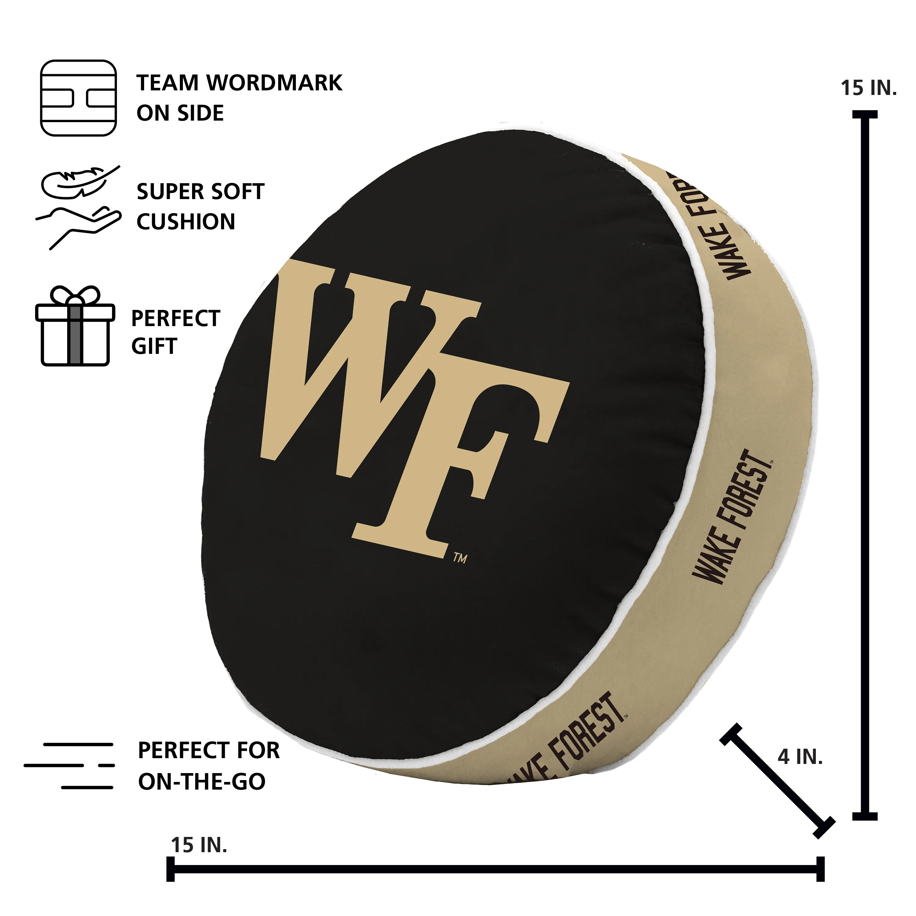 Wake Forest Puff Pillow - Image 3