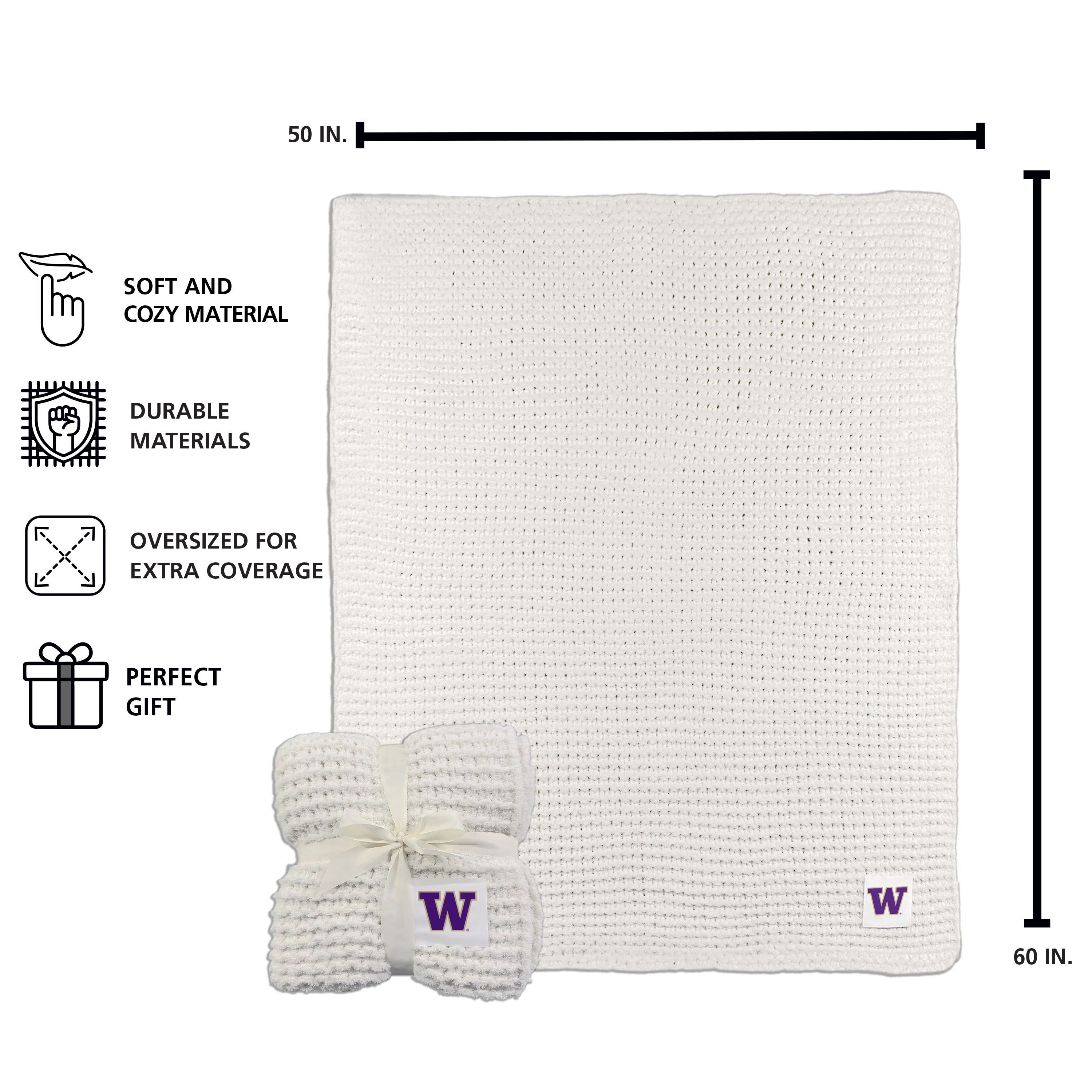 Washington Cable Knit Throw 50x60 - Image 3