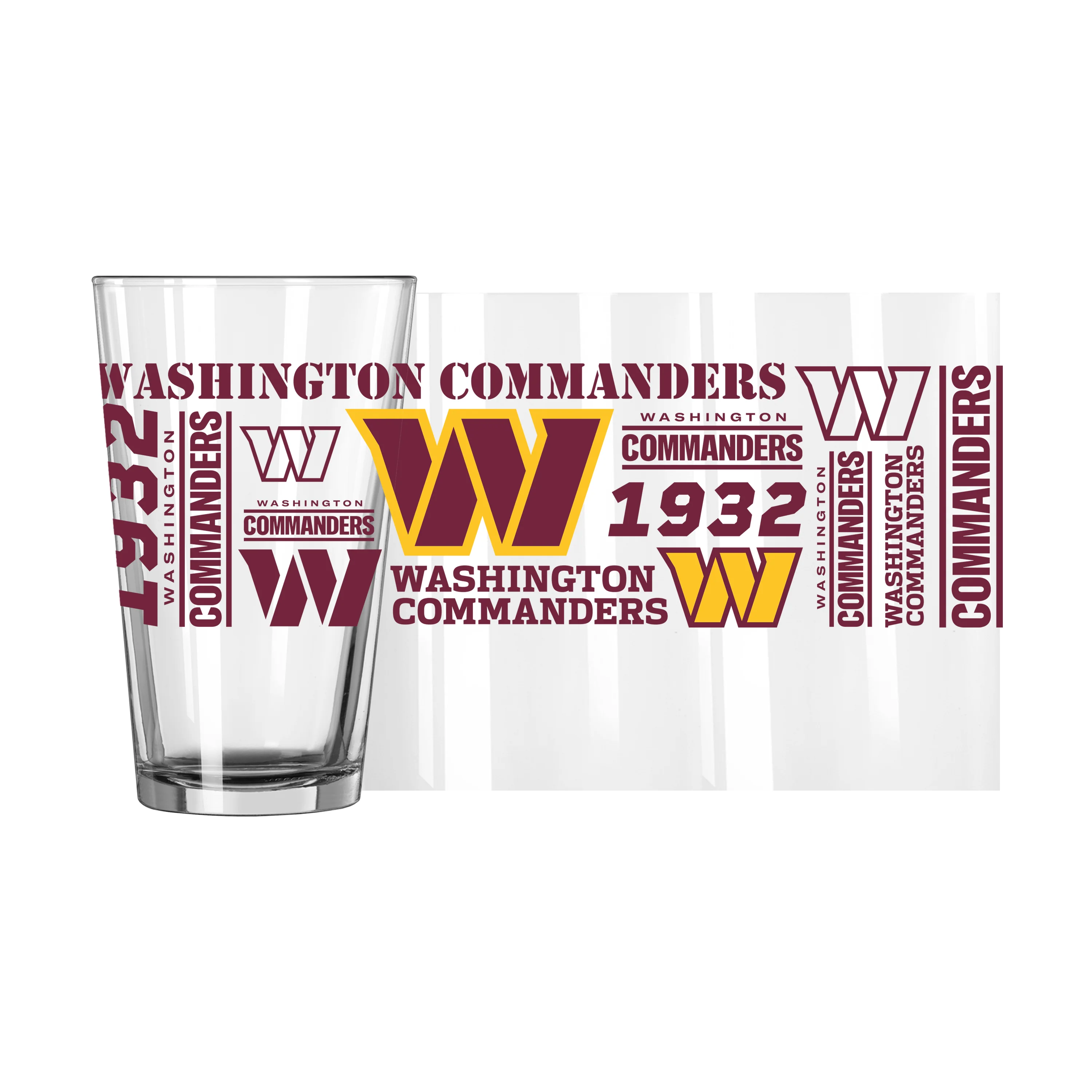 Washington Commanders 16oz Spirit Pint Glass - Image 2
