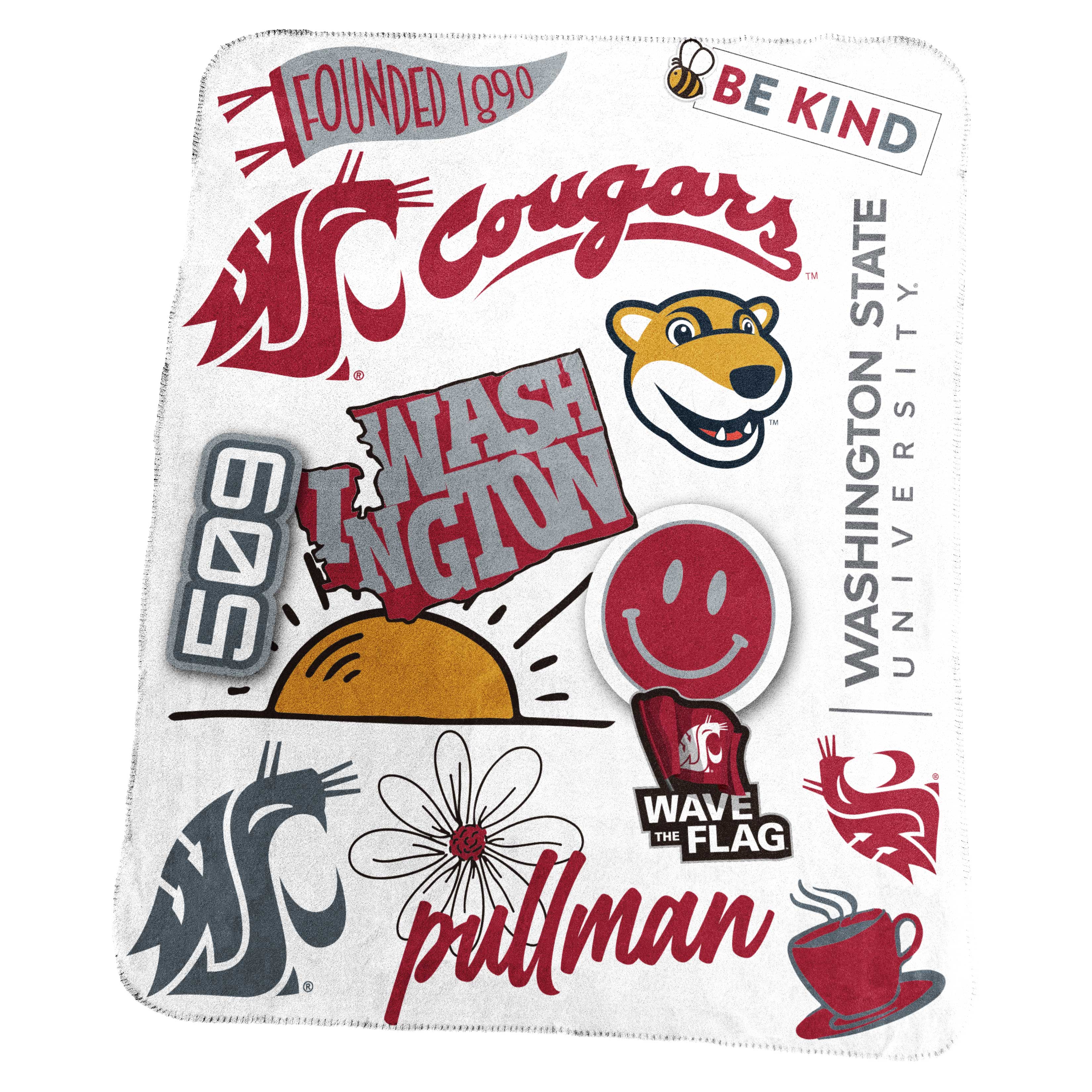 Washington State Classic Native Fleece Throw