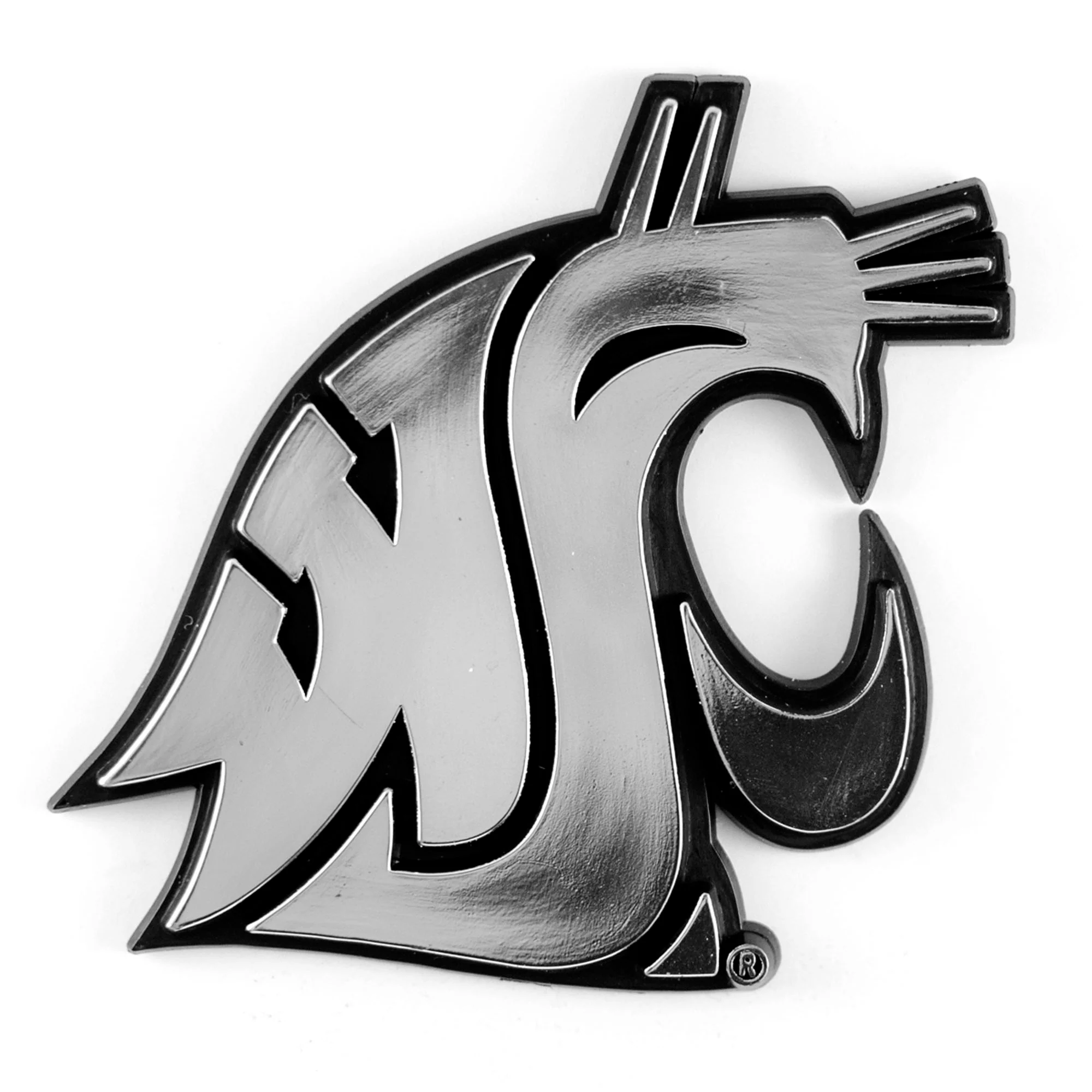 Washington State University Plastic Chrome Emblem