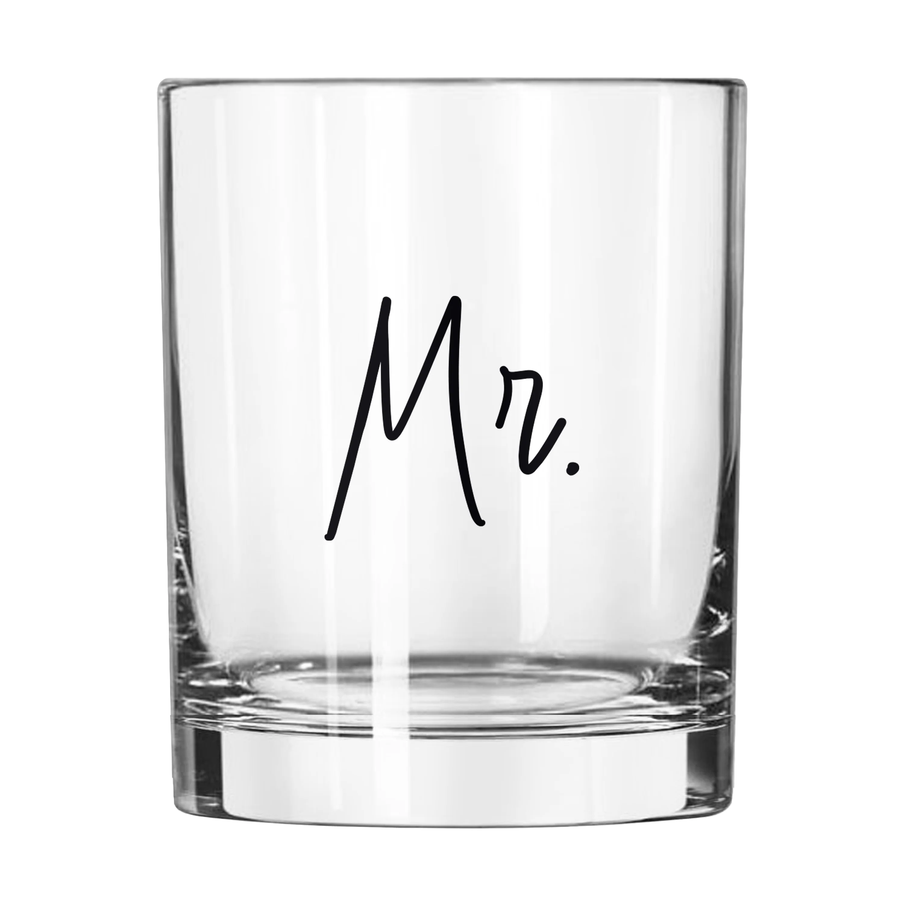 Wedding Collection Script Mr. 14oz Rocks Glass - Image 2