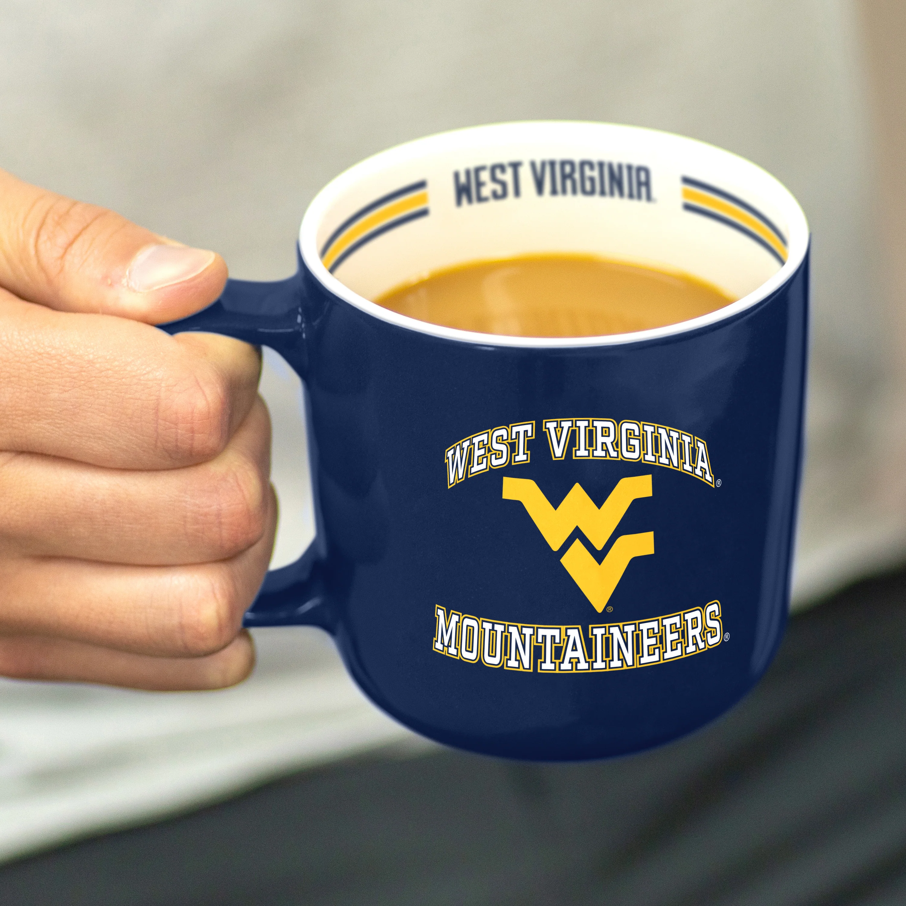 West Virginia 15oz Stripe Mug - Image 4