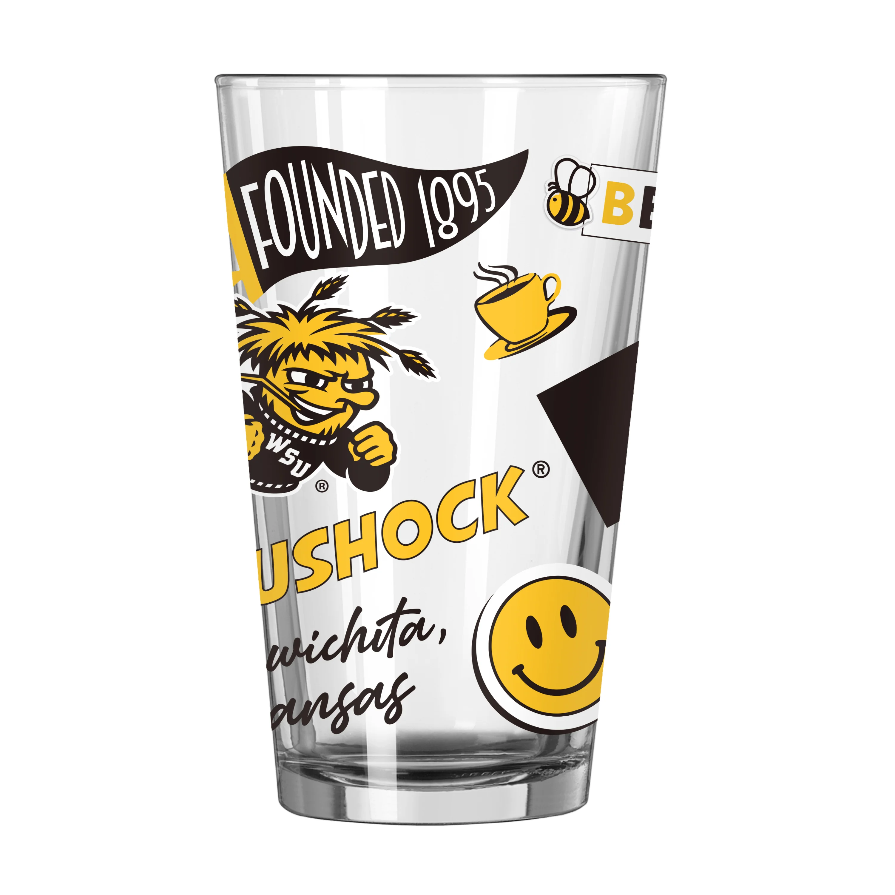 Wichita State 16oz Native Pint Glass - Image 2