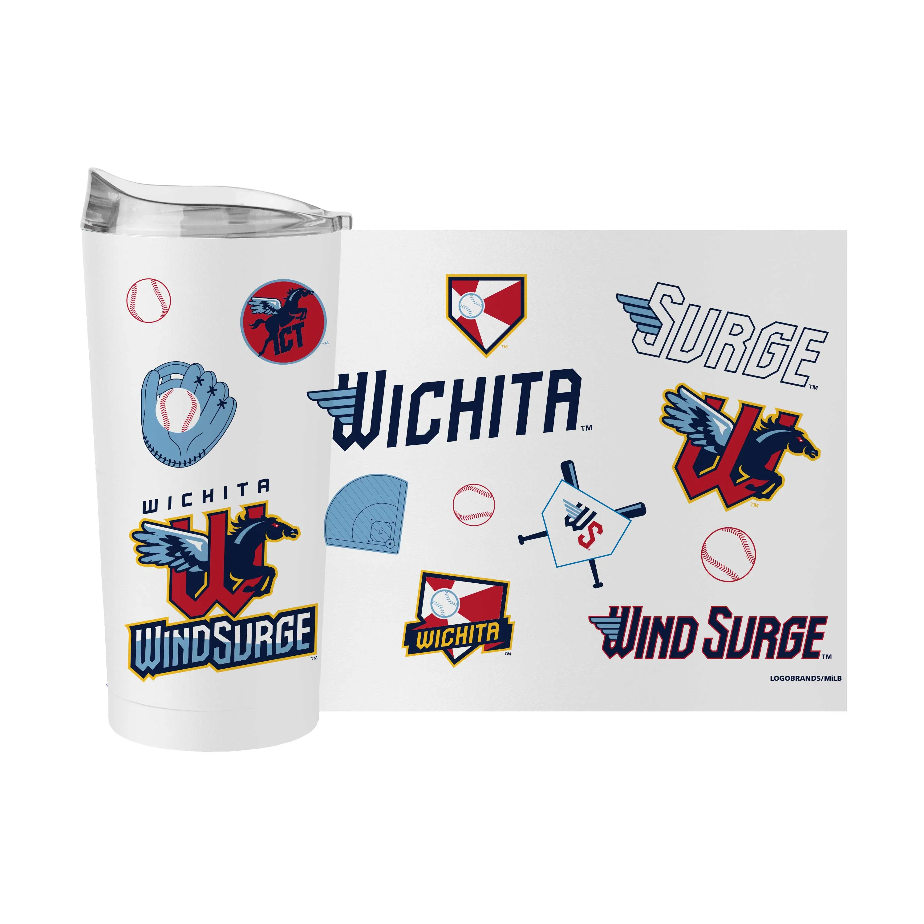 Wichita Wind Surge 20oz Native Powder Coat Tumbler - Image 3