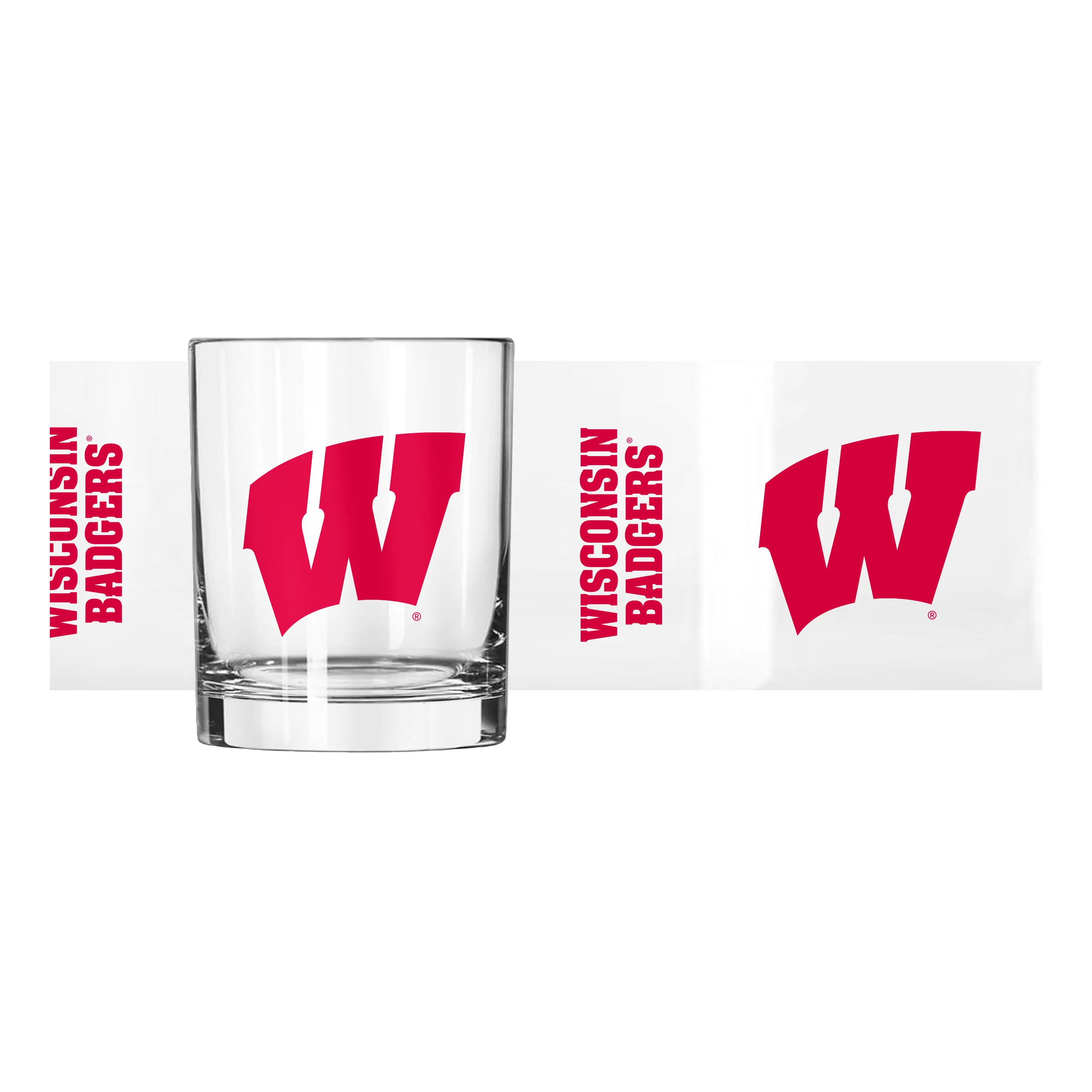 Wisconsin 14oz Gameday Rocks Glass - Image 2