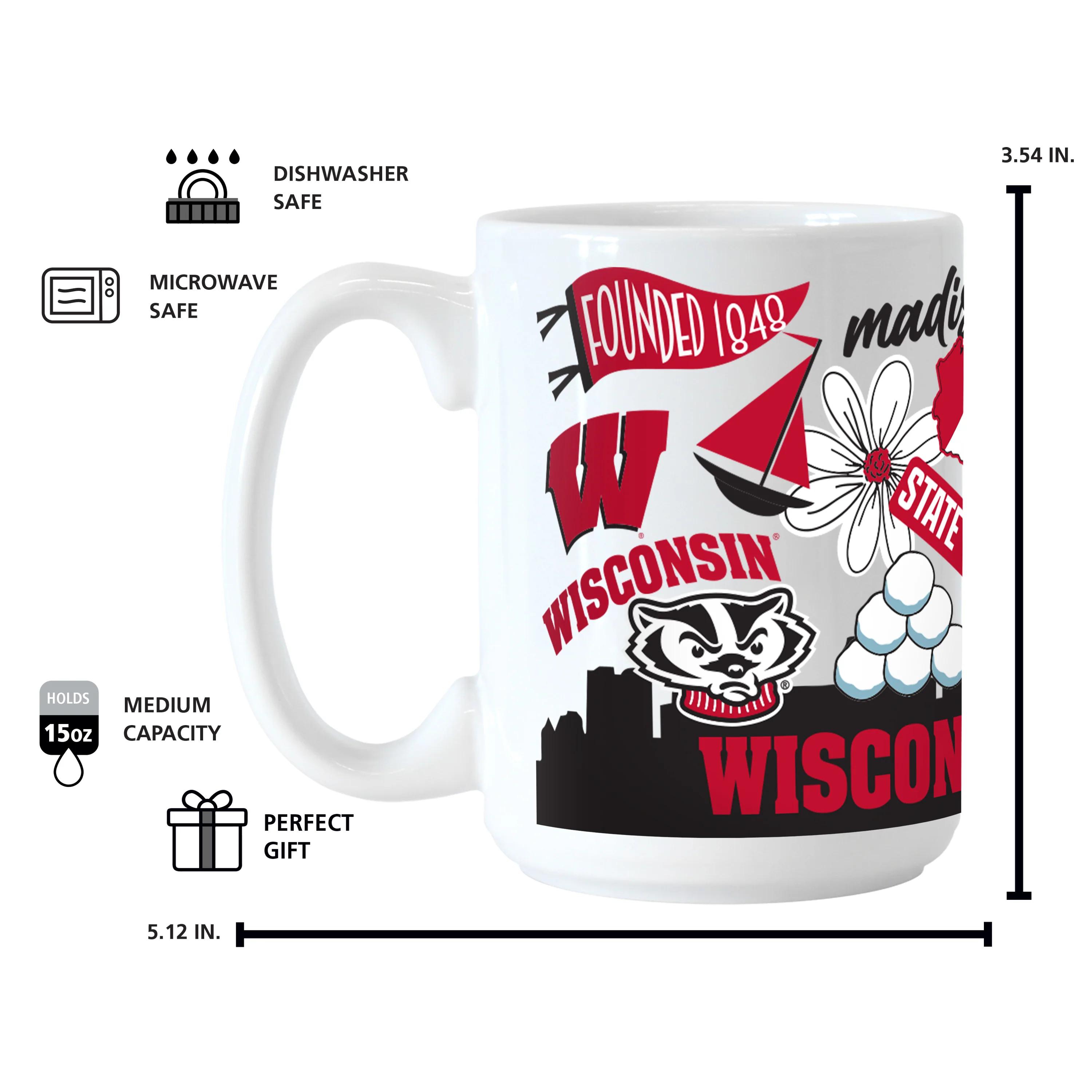 Wisconsin 15oz Native Sublimated Mug - Image 4