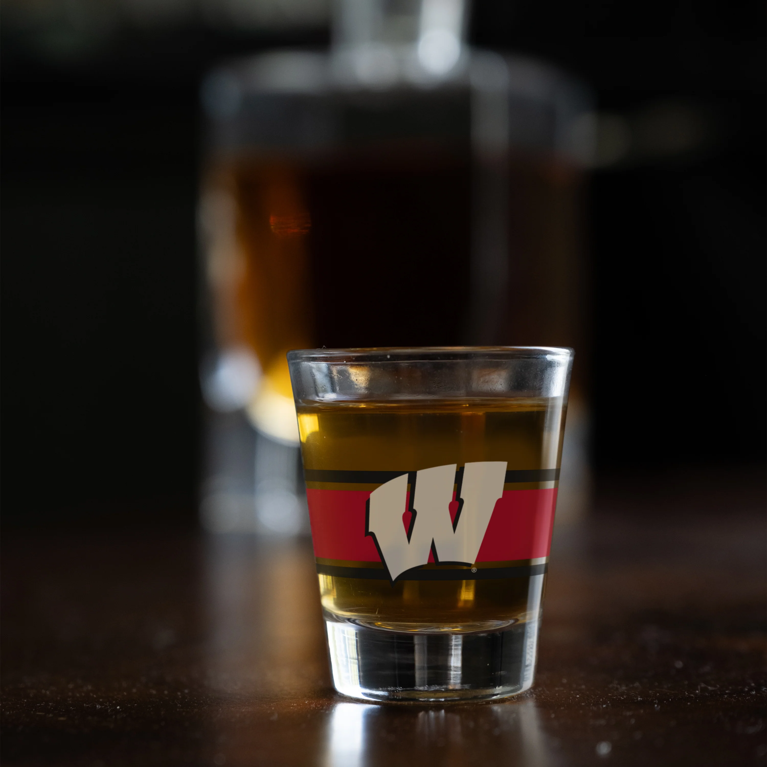 Wisconsin 2oz Stripe Shot Glass - Image 2