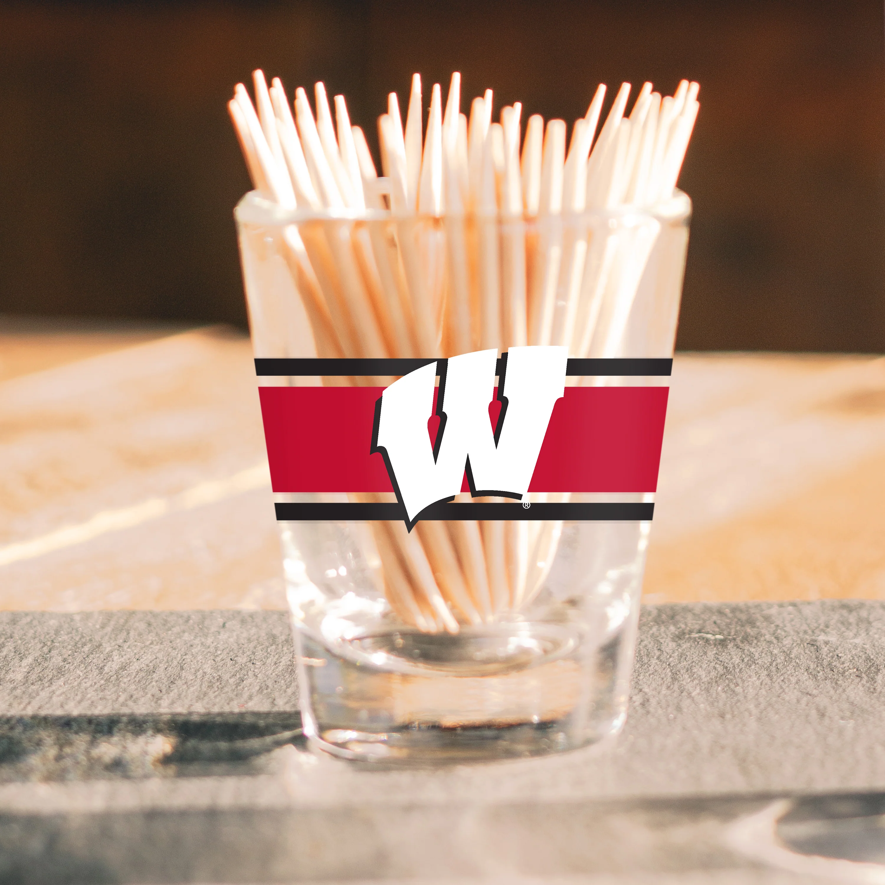 Wisconsin 2oz Stripe Shot Glass - Image 5