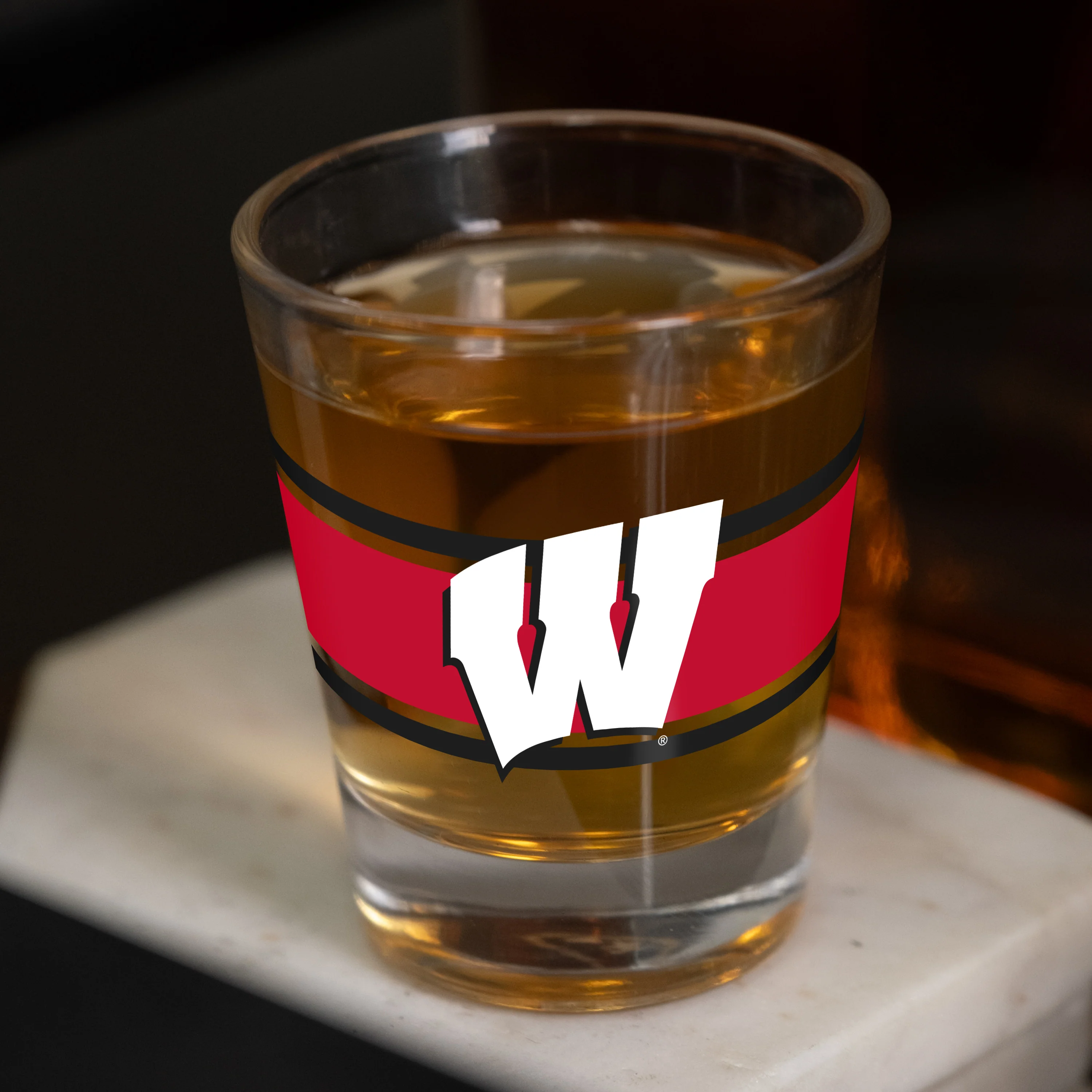 Wisconsin 2oz Stripe Shot Glass - Image 6