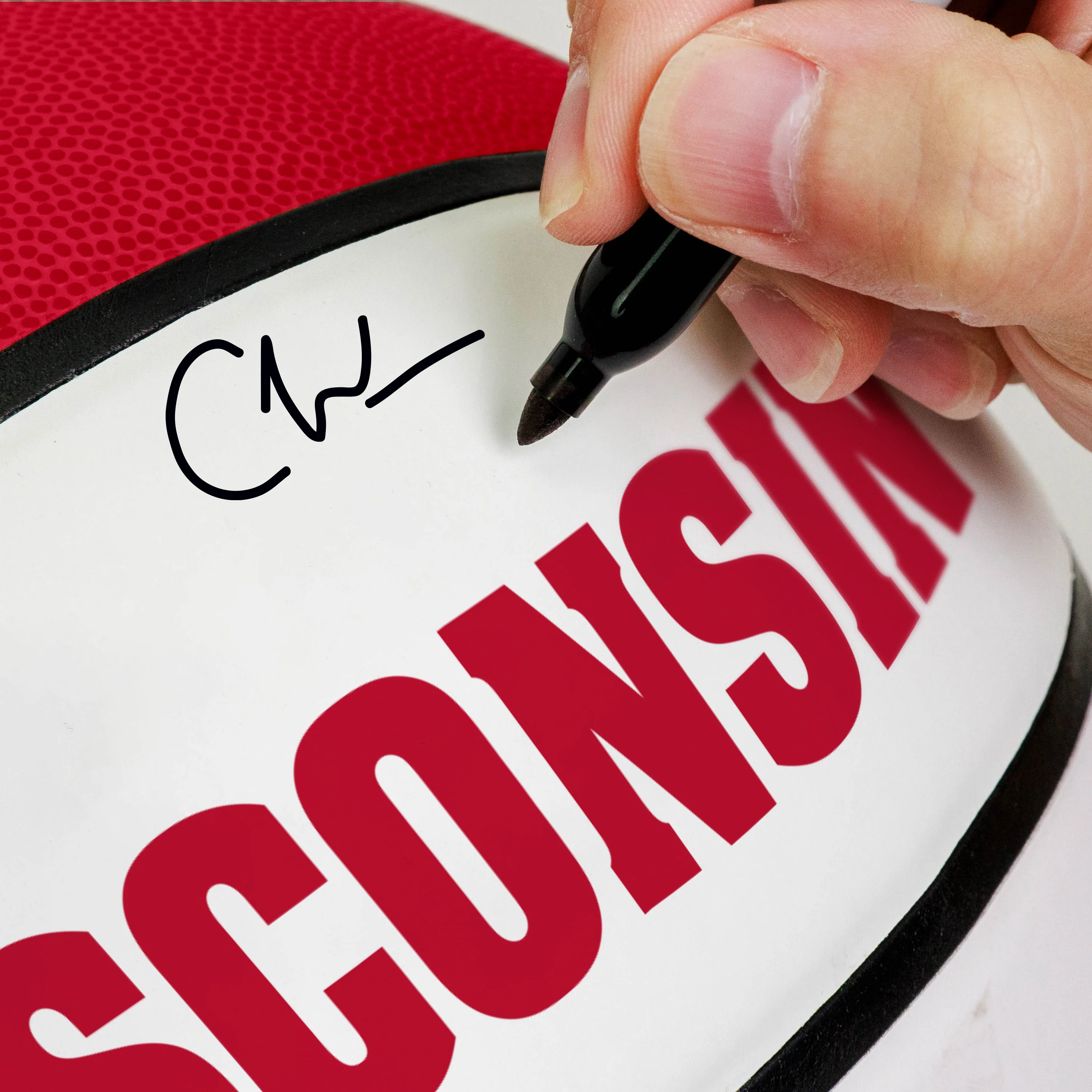 Wisconsin Official-Size Autograph Basketball - Image 6